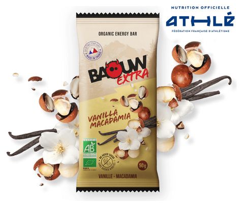 Barre énergétique Baouw Extra Vanille/Macadamia - 50g