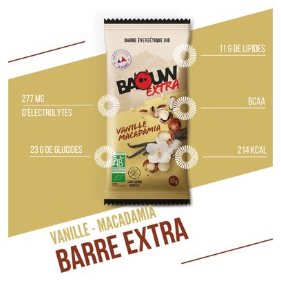 Barre énergétique Baouw Extra Vanille/Macadamia - 50g