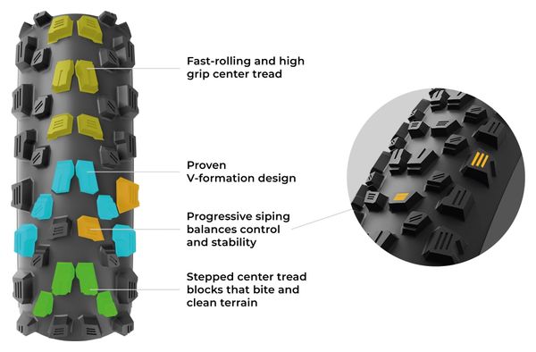 Pneumatico MTB Vittoria Agarro Trail 29'' Tubeless Ready pieghevole con cintura anti-foratura Formulazione in grafene 4Compound Fianchi marroni