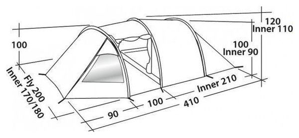 Tente de camping Easy Camp Spirit 300 Vert