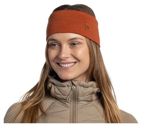 Buff Bandeau Merino Wide Headband SOLID Orange