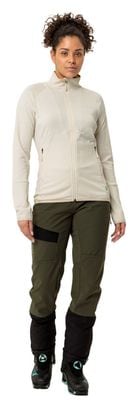 Dames Vaude Monviso Fleec Jas Wit Ecru