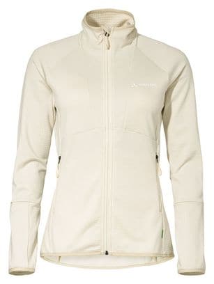 Dames Vaude Monviso Fleec Jas Wit Ecru
