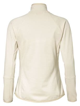 Dames Vaude Monviso Fleec Jas Wit Ecru