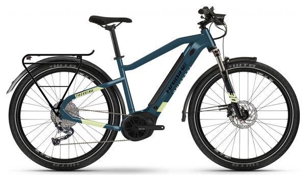 Haibike Trekking 5 i500Wh Shimano Alivio M3100 9V Blauw / Geel Kanarie 2022 elektrische mountainbike