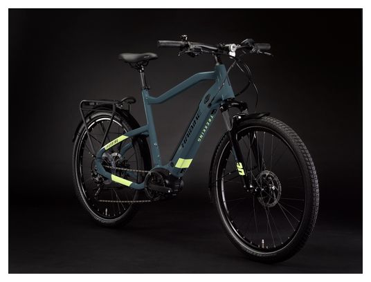 Eléctrico VTC Haibike Trekking 5 i500Wh Shimano Alivio M3100 9V Azul / Amarillo Canario 2021