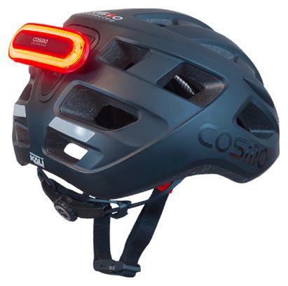 Cosmo Road Gray Helmet + Connected Rear Light
