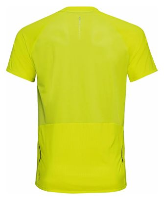 Odlo Axalp Trail Yellow 1/2 Zip Short Sleeve Jersey
