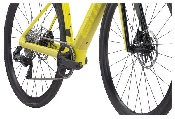 BMC Roadmachine 01 AMP X Two Electric Road Bike Sram Rival XPLR eTap AXS 12S 360 Wh 700 mm Lime Yellow 2023