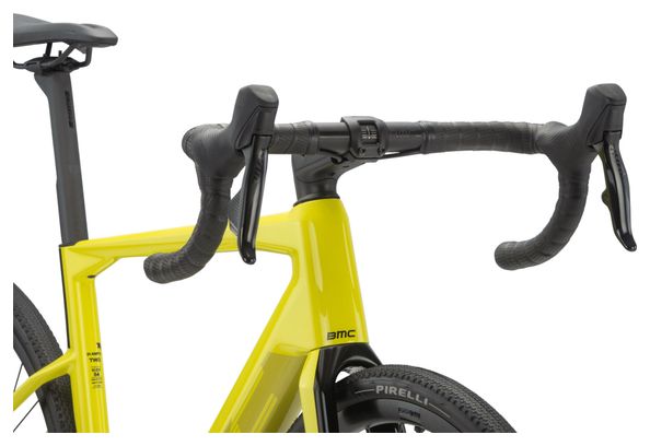 BMC Roadmachine 01 AMP X Two Bicicletta da strada elettrica Sram Rival XPLR eTap AXS 12S 360 Wh 700 mm Lime Yellow 2023