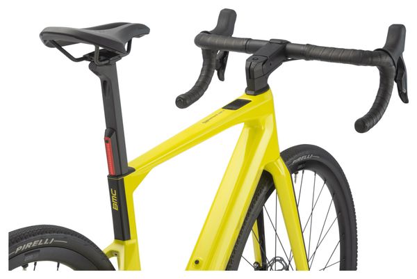 Vélo de Route Électrique BMC Roadmachine 01 AMP X Two Sram Rival XPLR eTap AXS 12V 360 Wh 700 mm Jaune Lime 2023