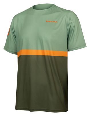 T-Shirt Technique Endura SingleTrack Core II Tangerine Vert