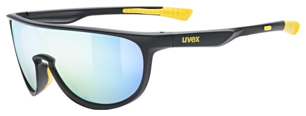 Occhiali per bambini Uvex Sportstyle 515 Nero/Lenti a specchio Giallo