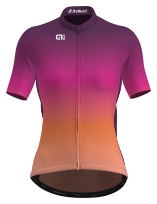 Alé Asfalt Violet/Oranje Dames Jersey met korte mouwen