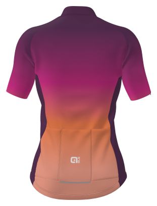 Maillot Manches Courtes Femme Alé Asphalt Violet/Orange