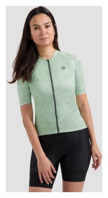 Maillot Manches Courtes Vélo Rogelli Essential Graphic II Menthe Femme