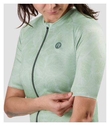 Maillot Manches Courtes Vélo Rogelli Essential Graphic II Menthe Femme