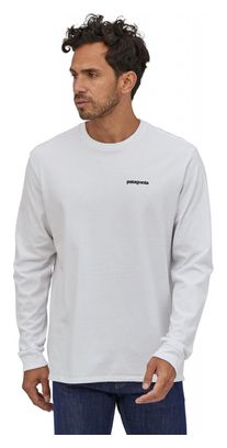 Camiseta Patagonia L/S P-6 Logo Responsibili Blanco Hombre