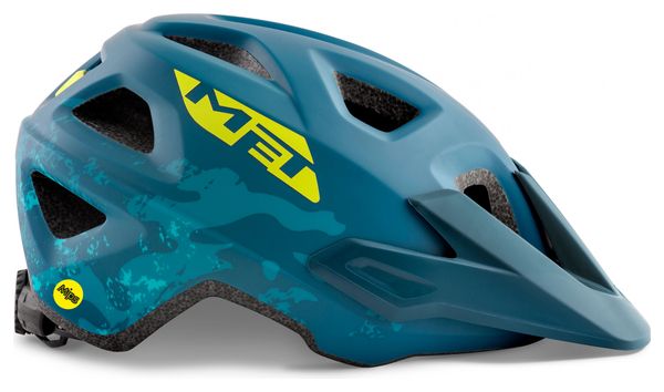 MET Eldar Mips Children's Helmet Petroleum Blue Camo Mat