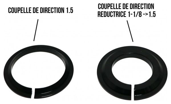Jeu de direction Pride Ti 45 Tapered IS42 / 28.6 - IS52 / 30 Rouge