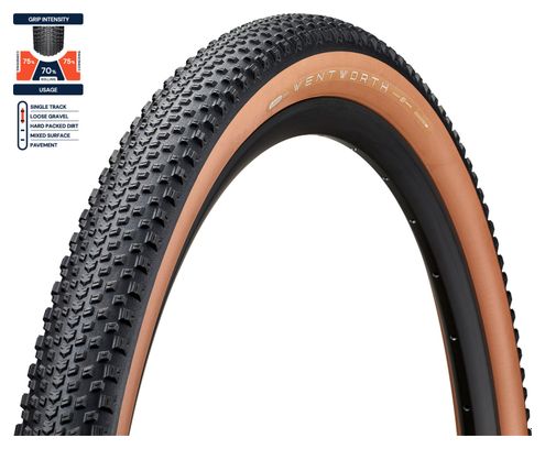 American Classic Wentworth 700 mm Schotterreifen Tubeless Ready Foldable Stage 5S Armor Rubberforce G Tan Sidewall