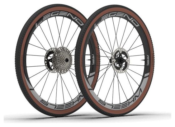 Paire de Roues Legend Wheels 39H RS⁴  - 12X100 - 12X142mm - Legend RS - Disc Centerlock - Campagnolo N3W