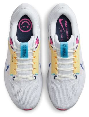 Nike Air Zoom Pegasus 40 Wit Blauw Dames Hardloopschoenen