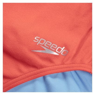 Bañador de entrenamiento Speedo Solid Vback para mujer Azul / Naranja