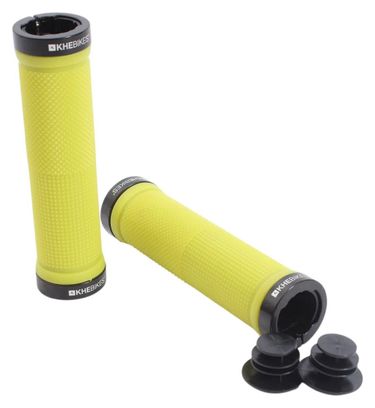 Poignées Lock-On BMX KHE 135 mm légères avec embouts