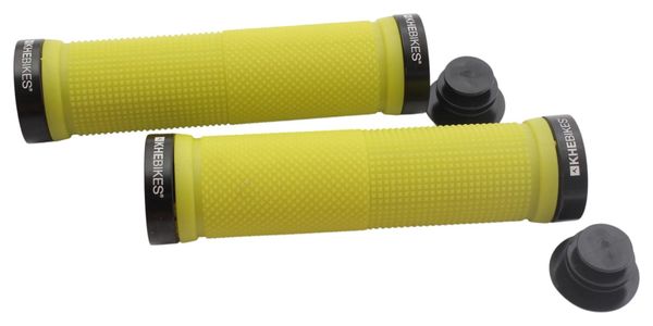 Poignées Lock-On BMX KHE 135 mm légères avec embouts