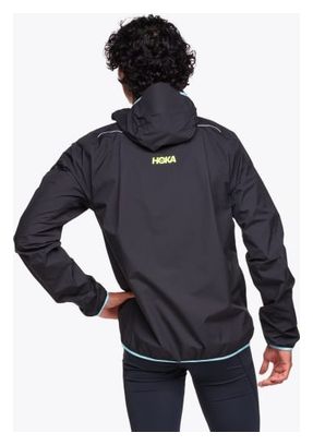 Chaqueta impermeable Hoka Tecsky Negra Hombre