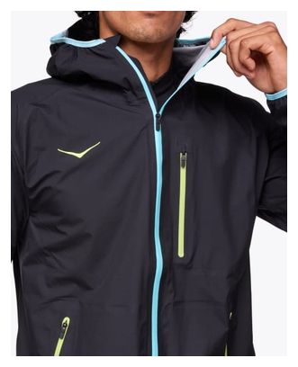 Chaqueta impermeable Hoka Tecsky Negra Hombre