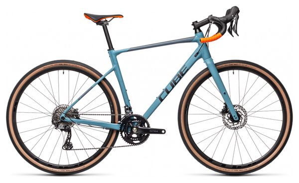 Bicicletta Gravel Cube Nuroad Race Shimano GRX 11S 700 mm Blue Orange 2021