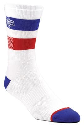 Pair of 100% Flow Performance Textile / Protection Socks White