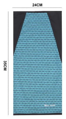 Neck warmer in cooling silk sun protection blue