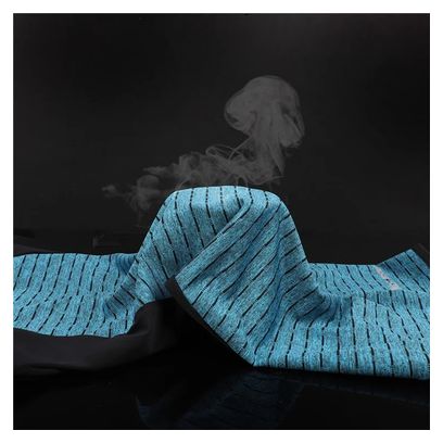 Neck warmer in cooling silk sun protection blue