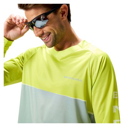 Camiseta de manga larga estampada Endura Core Verde/Amarillo