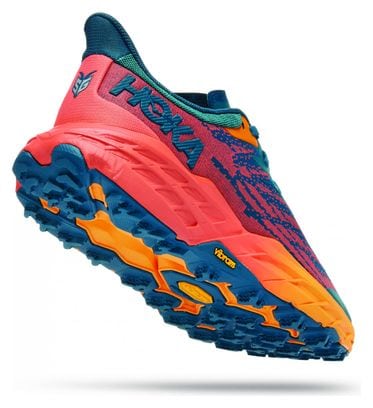 Hoka One One Speedgoat 5 Trailrunning-Schuhe Blau Orange Women