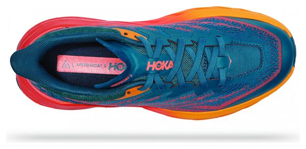 Hoka One One Speedgoat 5 Blue Orange Women's Trail Shoes