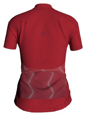 Maillot Manches Courtes 7mesh Horizon Femme Cherry Rouge
