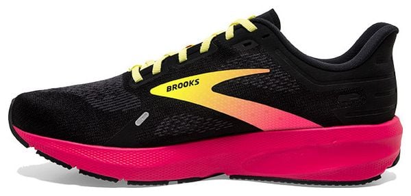 Zapatillas Brooks Launch 9 Negro Rosa Amarillo