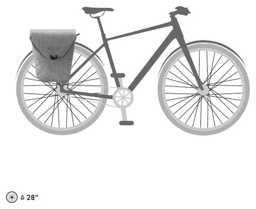 Ortlieb Velo-Shopper 18.5L Bike Bag Cement Grey
