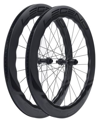 Paire de Roues Legend Wheels 68P PRO4 Wave - 12X100 - 12X142mm - DT 240 EXP - Disc Centerlock - Campagnolo