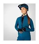 Veste Manches Longues Femme Softshell SingleTrack Bleu
