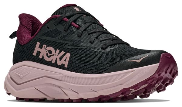 Hoka Challenger 8 trailschoenen, zwart/roze, dames