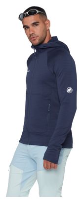 Forro polar Mammut Taiss Hooded azul para hombre