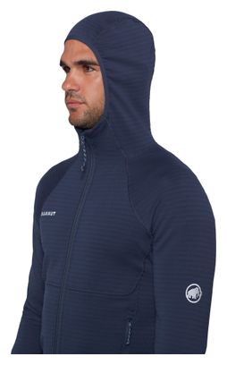 Forro polar Mammut Taiss Hooded azul para hombre