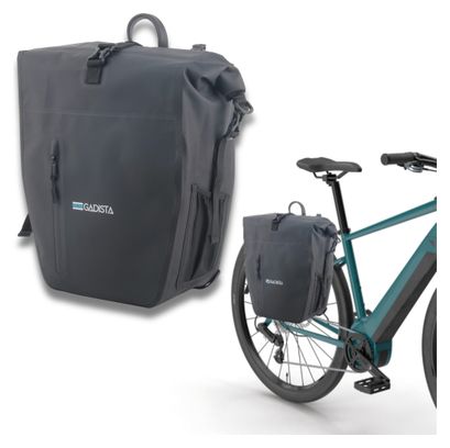 Sac Cyclisme 27L Sacoche Vélo étanche BAIGIO 27-30L - 3 Modes Portage - Protection Pluie TPU - Porte-bagages Universel Sac Porte-bagages Réfléchissant