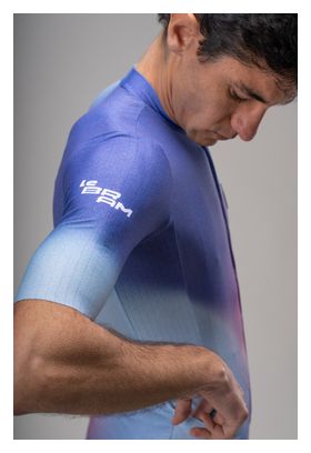 Maillot Manches Courtes LeBram Race Aero Violet Bleu