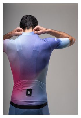 Maillot Manches Courtes LeBram Race Aero Violet Bleu